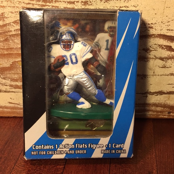 topps Other - Barry sanders action flat figure plus card